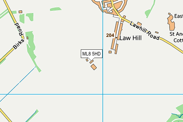 ML8 5HD map - OS VectorMap District (Ordnance Survey)
