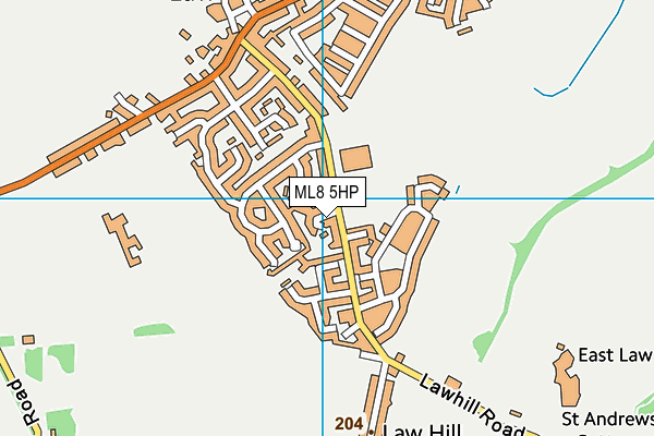 ML8 5HP map - OS VectorMap District (Ordnance Survey)
