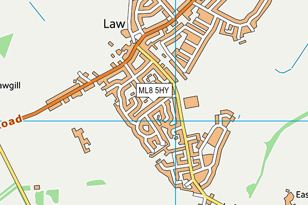 ML8 5HY map - OS VectorMap District (Ordnance Survey)