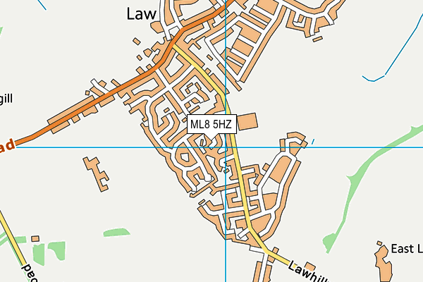 ML8 5HZ map - OS VectorMap District (Ordnance Survey)