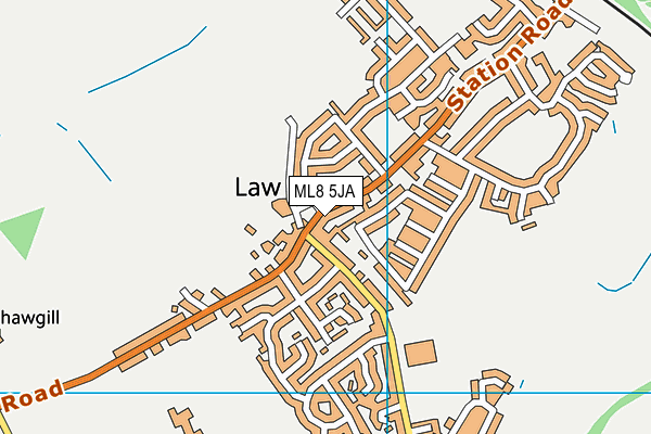 ML8 5JA map - OS VectorMap District (Ordnance Survey)