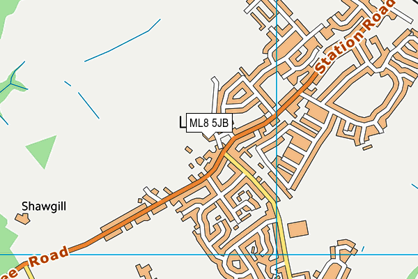 ML8 5JB map - OS VectorMap District (Ordnance Survey)