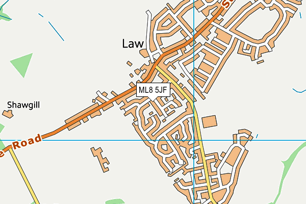 ML8 5JF map - OS VectorMap District (Ordnance Survey)