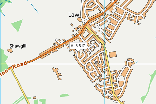 ML8 5JG map - OS VectorMap District (Ordnance Survey)