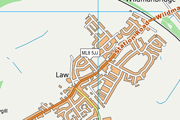 ML8 5JJ map - OS VectorMap District (Ordnance Survey)