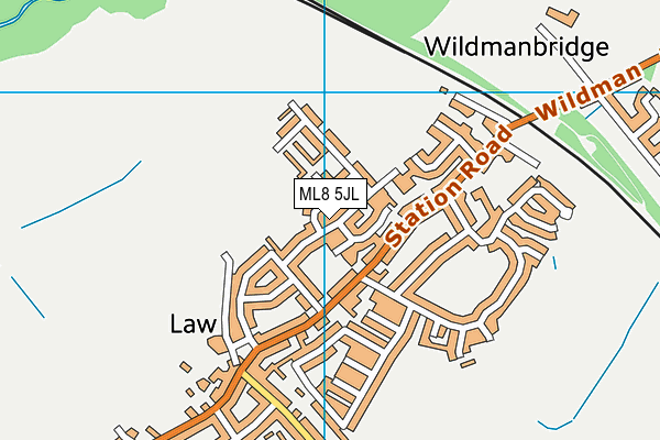 ML8 5JL map - OS VectorMap District (Ordnance Survey)