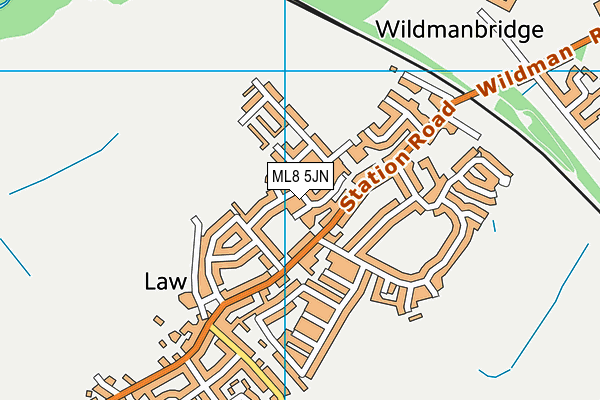 ML8 5JN map - OS VectorMap District (Ordnance Survey)