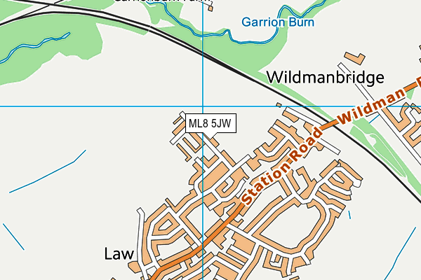 ML8 5JW map - OS VectorMap District (Ordnance Survey)