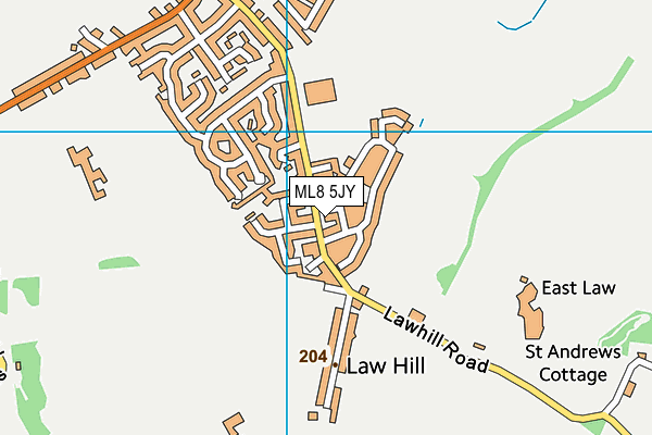 ML8 5JY map - OS VectorMap District (Ordnance Survey)