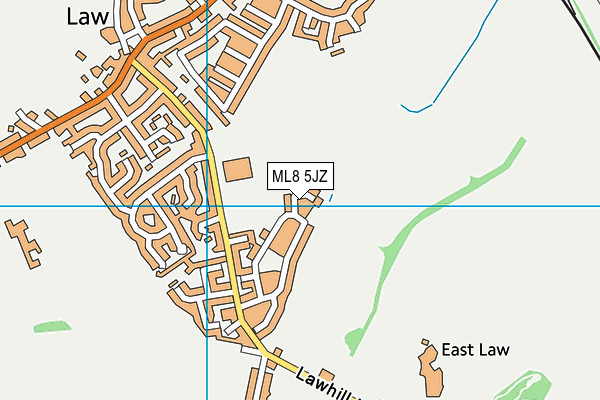 ML8 5JZ map - OS VectorMap District (Ordnance Survey)
