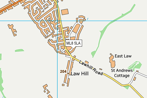 ML8 5LA map - OS VectorMap District (Ordnance Survey)