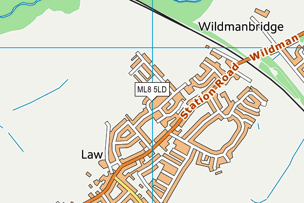 ML8 5LD map - OS VectorMap District (Ordnance Survey)