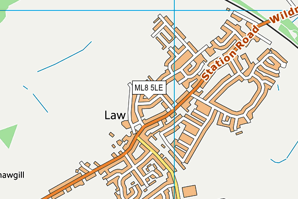 ML8 5LE map - OS VectorMap District (Ordnance Survey)