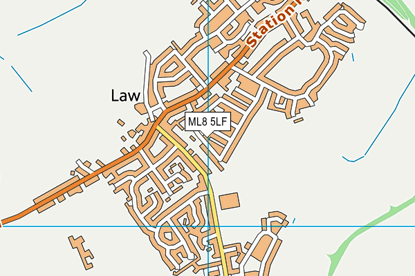 ML8 5LF map - OS VectorMap District (Ordnance Survey)