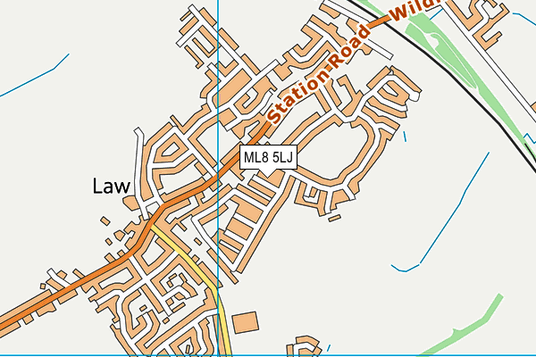 ML8 5LJ map - OS VectorMap District (Ordnance Survey)