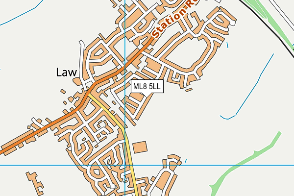 ML8 5LL map - OS VectorMap District (Ordnance Survey)