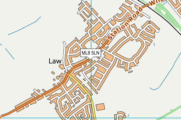 ML8 5LN map - OS VectorMap District (Ordnance Survey)