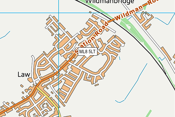 ML8 5LT map - OS VectorMap District (Ordnance Survey)