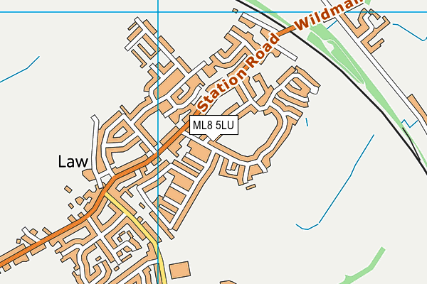 ML8 5LU map - OS VectorMap District (Ordnance Survey)