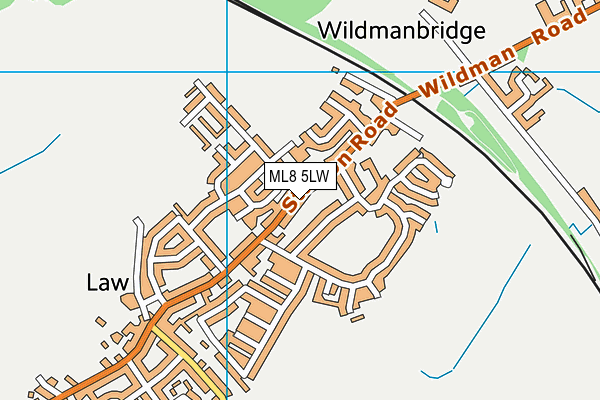 ML8 5LW map - OS VectorMap District (Ordnance Survey)