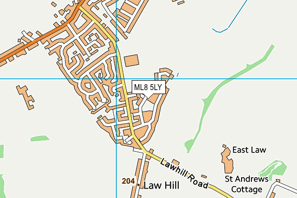 ML8 5LY map - OS VectorMap District (Ordnance Survey)