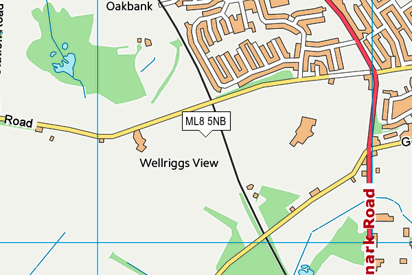 ML8 5NB map - OS VectorMap District (Ordnance Survey)