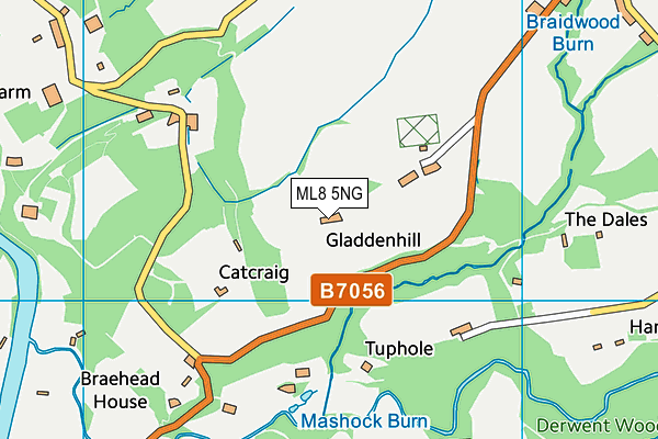 ML8 5NG map - OS VectorMap District (Ordnance Survey)