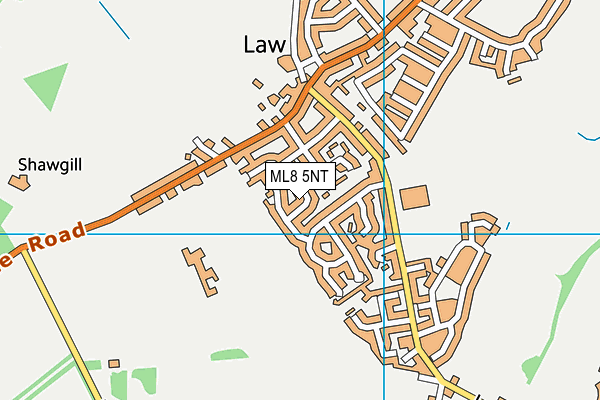 ML8 5NT map - OS VectorMap District (Ordnance Survey)