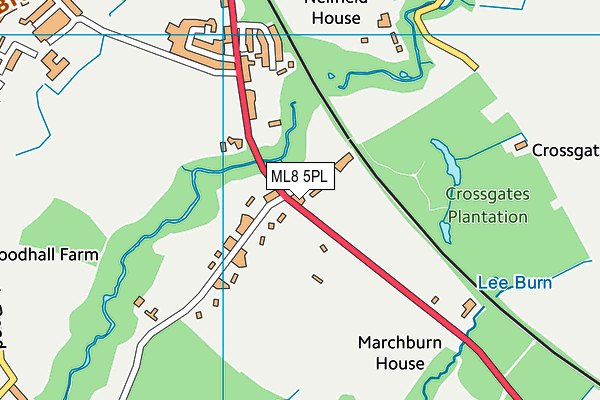 ML8 5PL map - OS VectorMap District (Ordnance Survey)