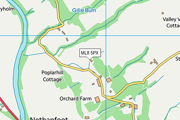 ML8 5PX map - OS VectorMap District (Ordnance Survey)