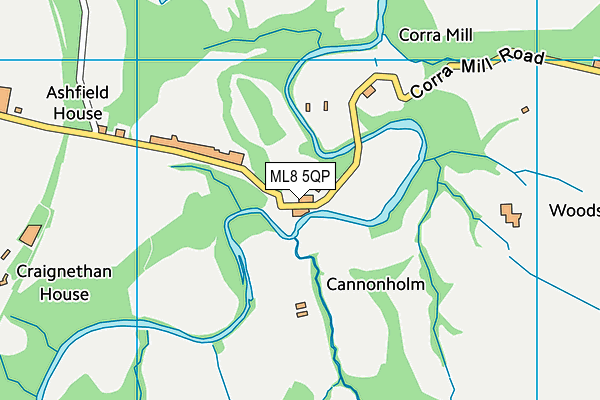 ML8 5QP map - OS VectorMap District (Ordnance Survey)
