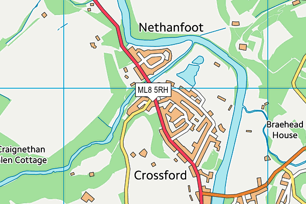ML8 5RH map - OS VectorMap District (Ordnance Survey)
