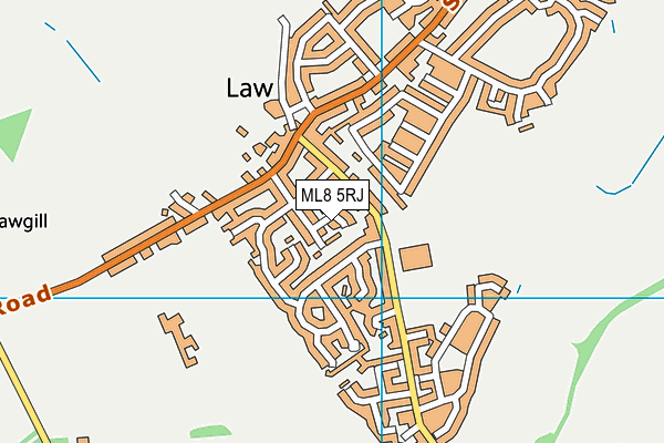 ML8 5RJ map - OS VectorMap District (Ordnance Survey)