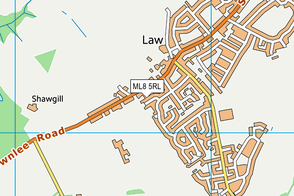 ML8 5RL map - OS VectorMap District (Ordnance Survey)
