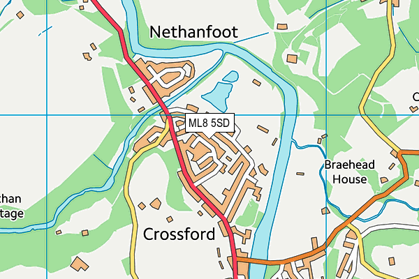 ML8 5SD map - OS VectorMap District (Ordnance Survey)