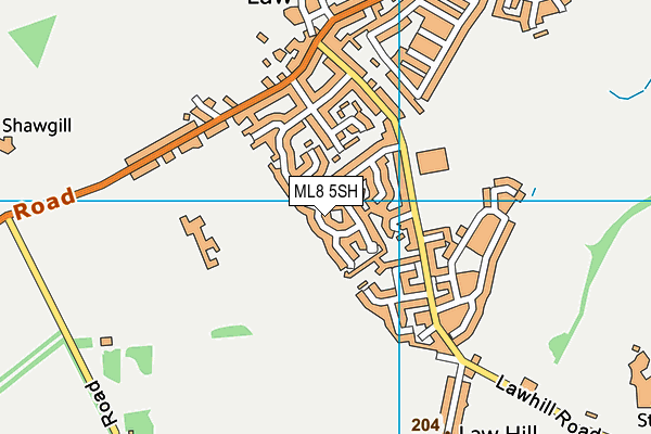 ML8 5SH map - OS VectorMap District (Ordnance Survey)