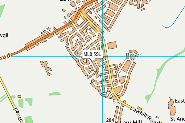 ML8 5SL map - OS VectorMap District (Ordnance Survey)