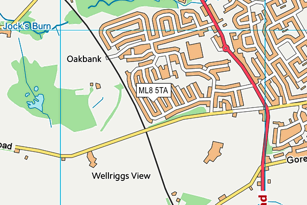 ML8 5TA map - OS VectorMap District (Ordnance Survey)