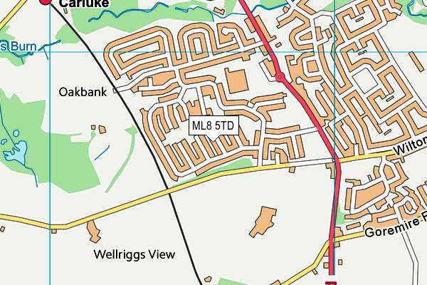 ML8 5TD map - OS VectorMap District (Ordnance Survey)