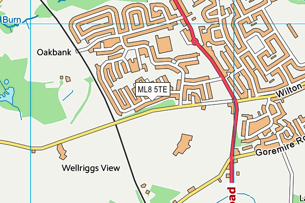 ML8 5TE map - OS VectorMap District (Ordnance Survey)