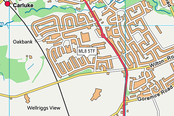 ML8 5TF map - OS VectorMap District (Ordnance Survey)