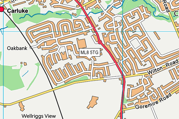 ML8 5TG map - OS VectorMap District (Ordnance Survey)