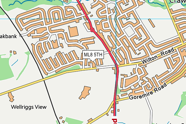 ML8 5TH map - OS VectorMap District (Ordnance Survey)