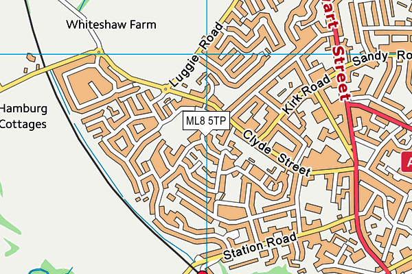 ML8 5TP map - OS VectorMap District (Ordnance Survey)