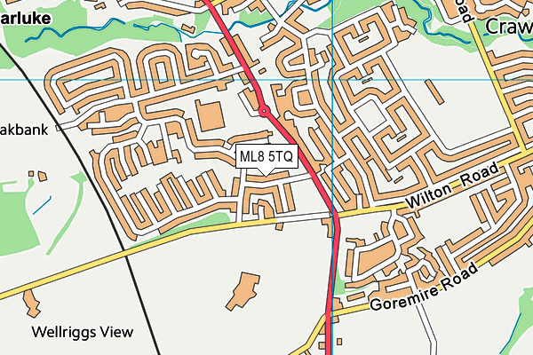 ML8 5TQ map - OS VectorMap District (Ordnance Survey)