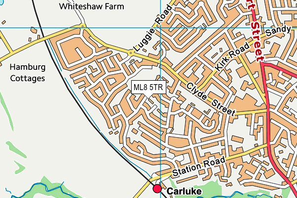 ML8 5TR map - OS VectorMap District (Ordnance Survey)