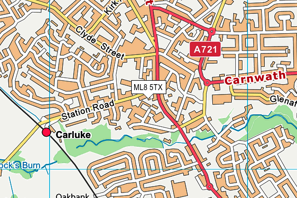 ML8 5TX map - OS VectorMap District (Ordnance Survey)