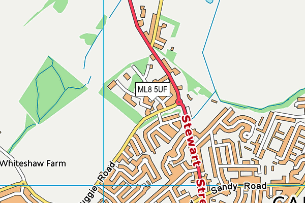 ML8 5UF map - OS VectorMap District (Ordnance Survey)