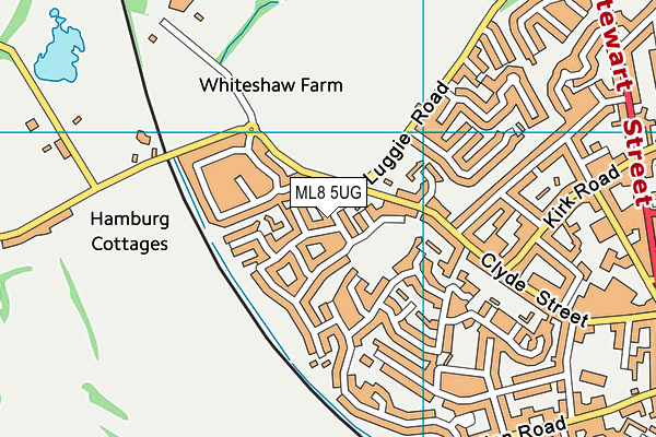 ML8 5UG map - OS VectorMap District (Ordnance Survey)