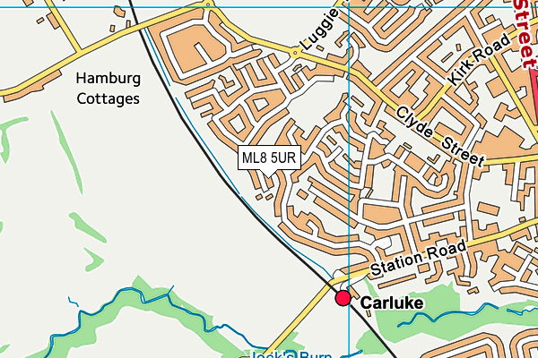 ML8 5UR map - OS VectorMap District (Ordnance Survey)